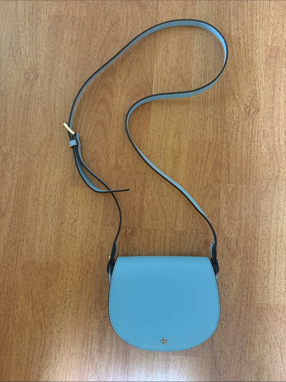 Tory Burch Crossbody Saddle Bag in Light Blue